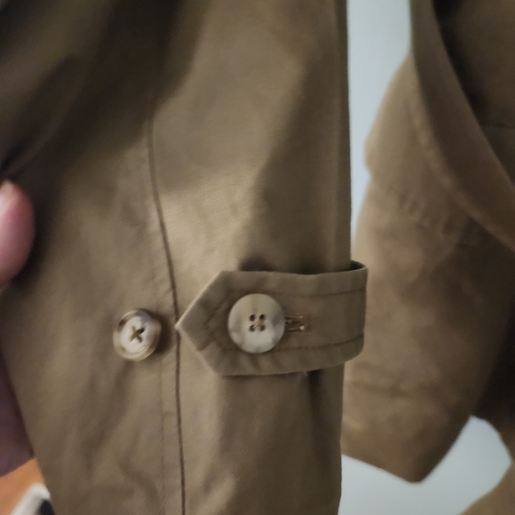 80s Banana Republic Mill Valley label 100% cotton women's trench coat belt large - Picture 12 of 12